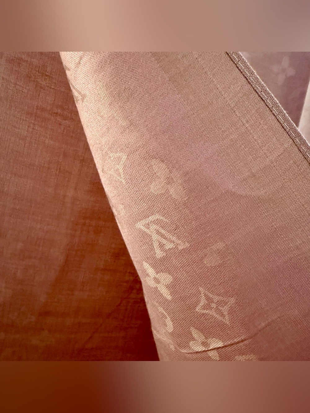 Luxury Cashmere & Silk Blend Monogram Scarf - Picture 4 of 9
